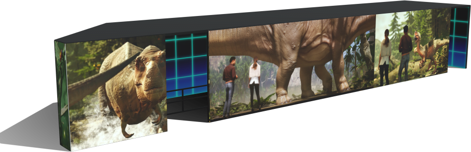 Dinosaur hologram tunnel