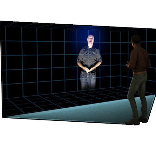 Live shows of real people using Holograms